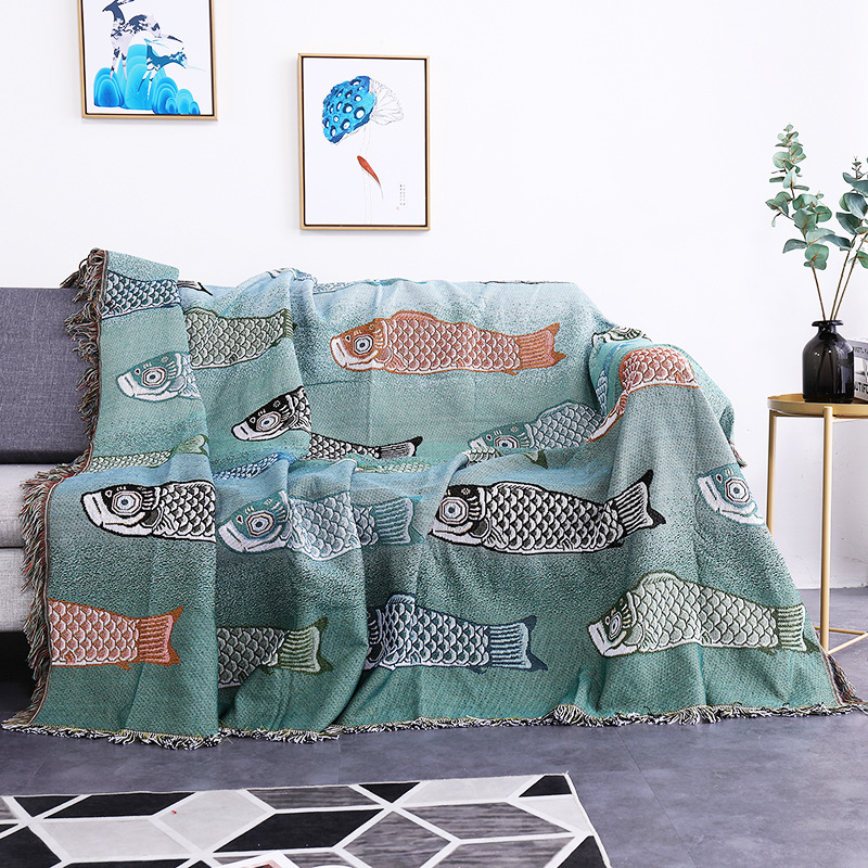 Boho Throw Blanket Fringe - Thành Phố Dệt Ins Hiện Đại