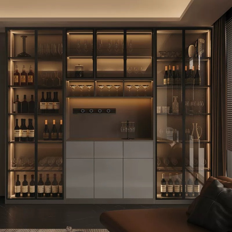 Storage & Organization - Light luxury Italian dining side wine
