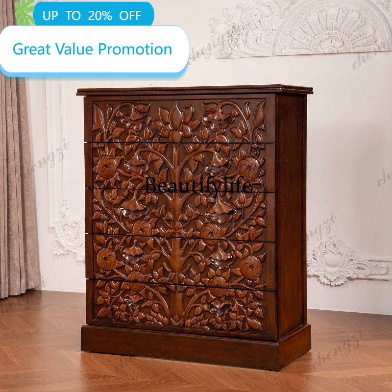 Storage & Organization - M178 Thai solid wood wall locker