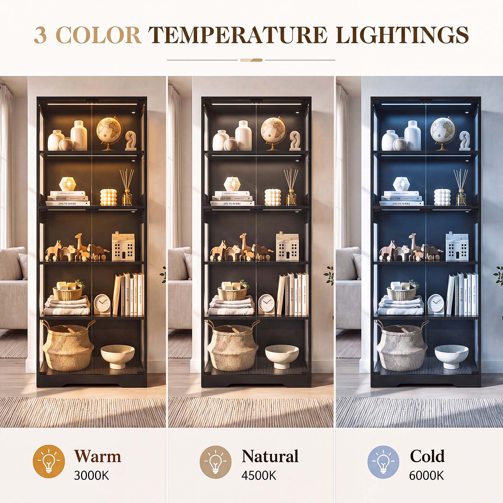 TCGBKAF 5‑Tier Display Cabinet - đánh giá và giá Storage & Organization