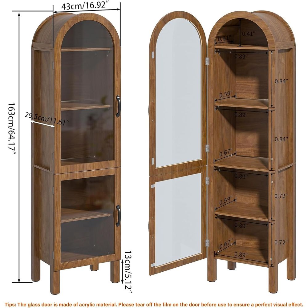 64.17 in Tall Arched Display C - đánh giá và giá Storage & Organization