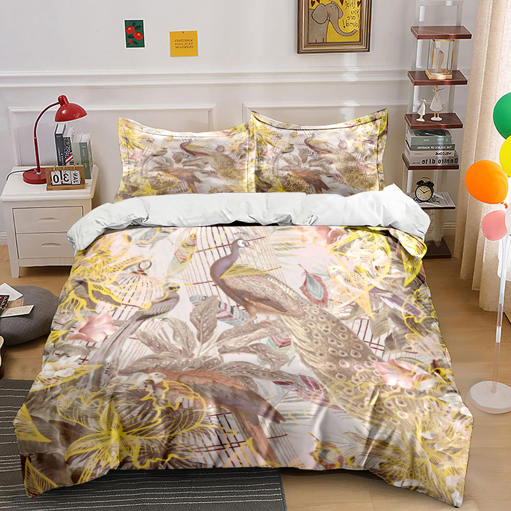 Vintage Peacock Birdcage Beddi - đánh giá và giá Aesthetic Floral Duvet Cover