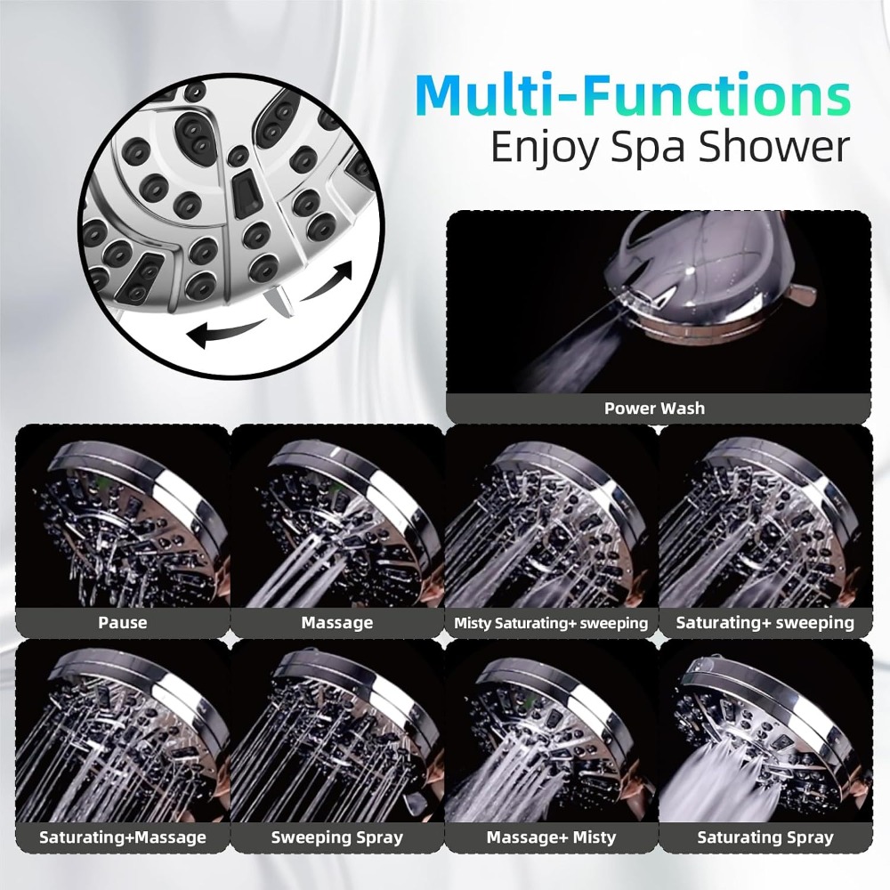 10-Function High Pressure Show - đánh giá và giá High Pressure Shower Head Handheld