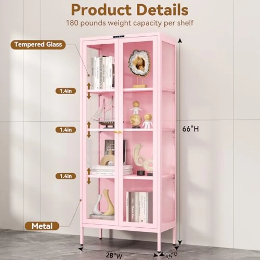 66 Glass Display Cabinet with  - đánh giá và giá Lighting