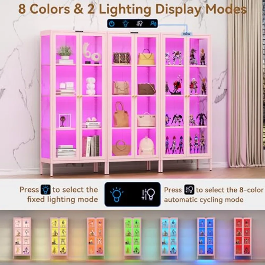 66 Glass Display Cabinet with  - đánh giá và giá Lighting