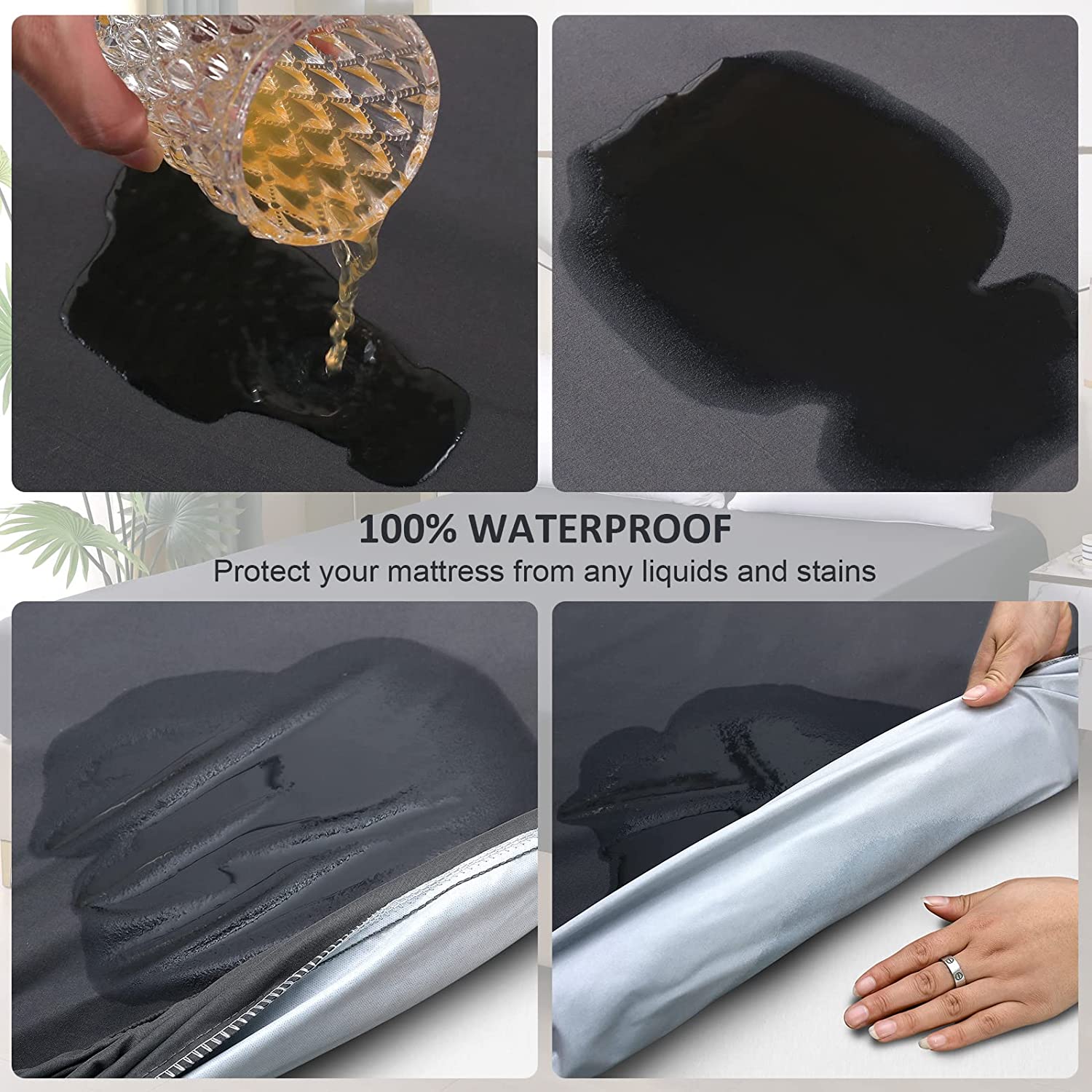 Solid Mattress Protector Water - đánh giá và giá Waterproof Mattress Protector Breathable