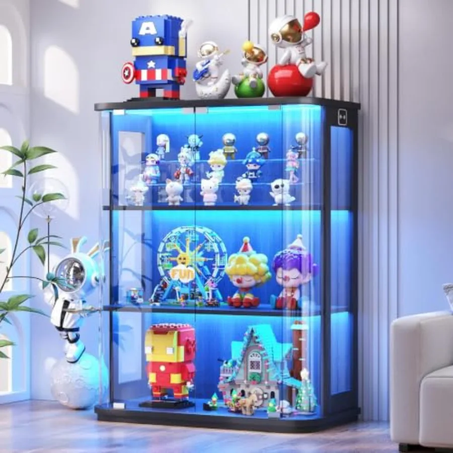 3-Tier Rounded Display Cabinet - đánh giá và giá Lighting