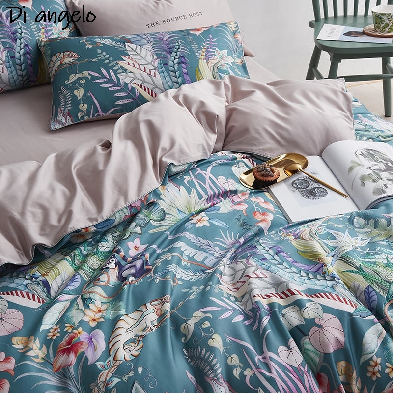 600TC 4Pcs Egyptian Cotton Flo - đánh giá và giá Aesthetic Floral Duvet Cover