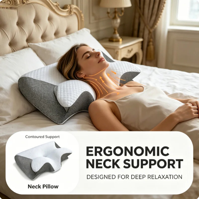 Neck Pain Relief Memory Foam C - đánh giá và giá Memory Foam Orthopedic Pillow Neck Pain
