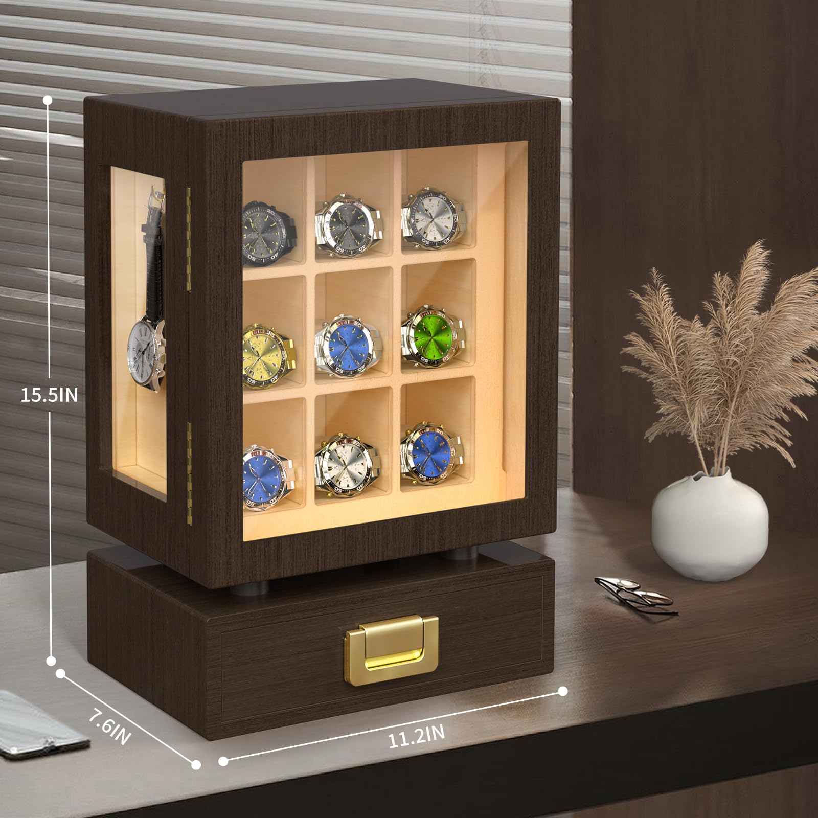 Custom Rectangle Wooden Watch  - đánh giá và giá Storage & Organization