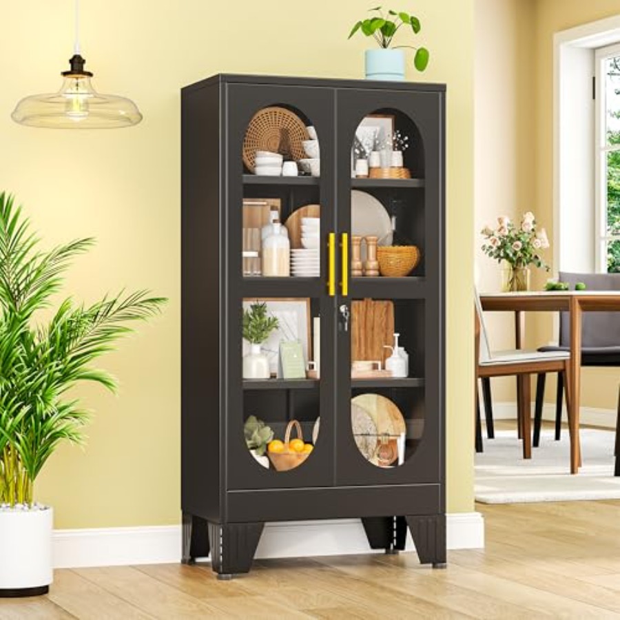 47 H Locking Display Cabinet f - đánh giá và giá Kitchen