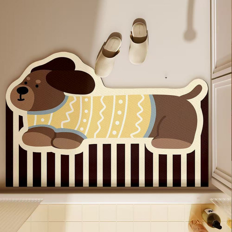 Cute Dachshund Dog Bath Mat Ab - đánh giá và giá Quick Dry Diatomite Bath Mat