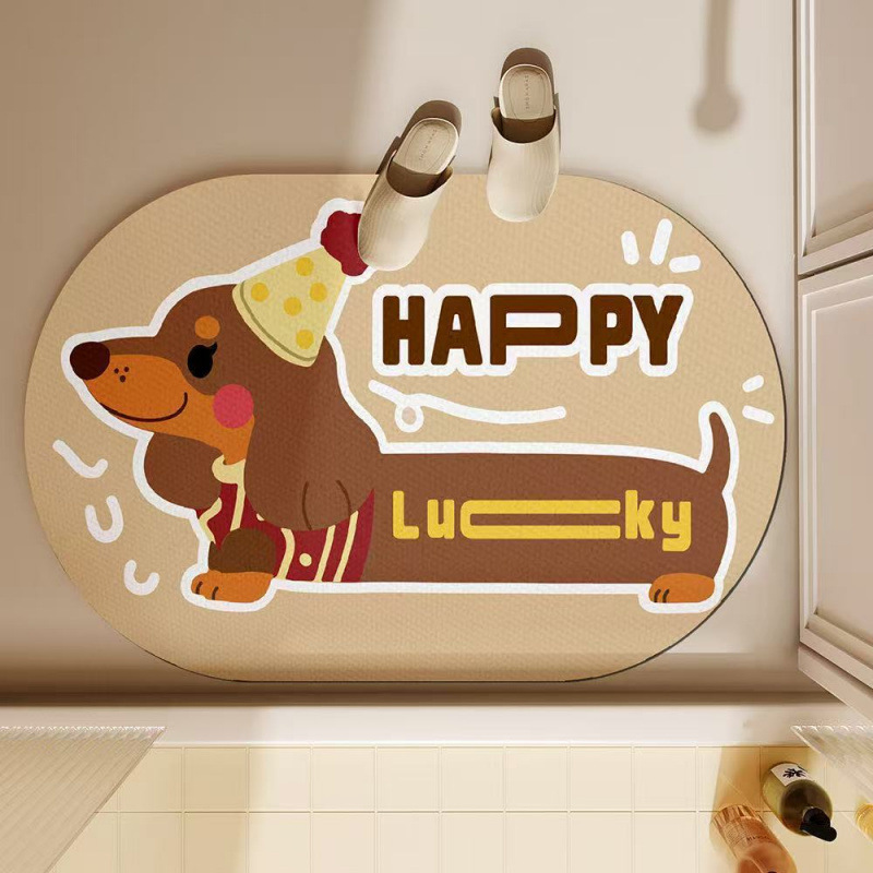 Cute Dachshund Dog Bath Mat Ab - đánh giá và giá Quick Dry Diatomite Bath Mat