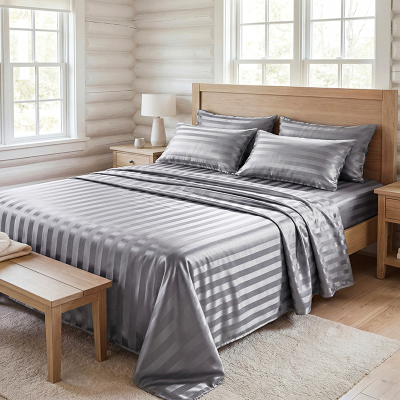 Wrinkle Resistant Striped Sati - đánh giá và giá Fitted Bed Sheets Deep Pocket