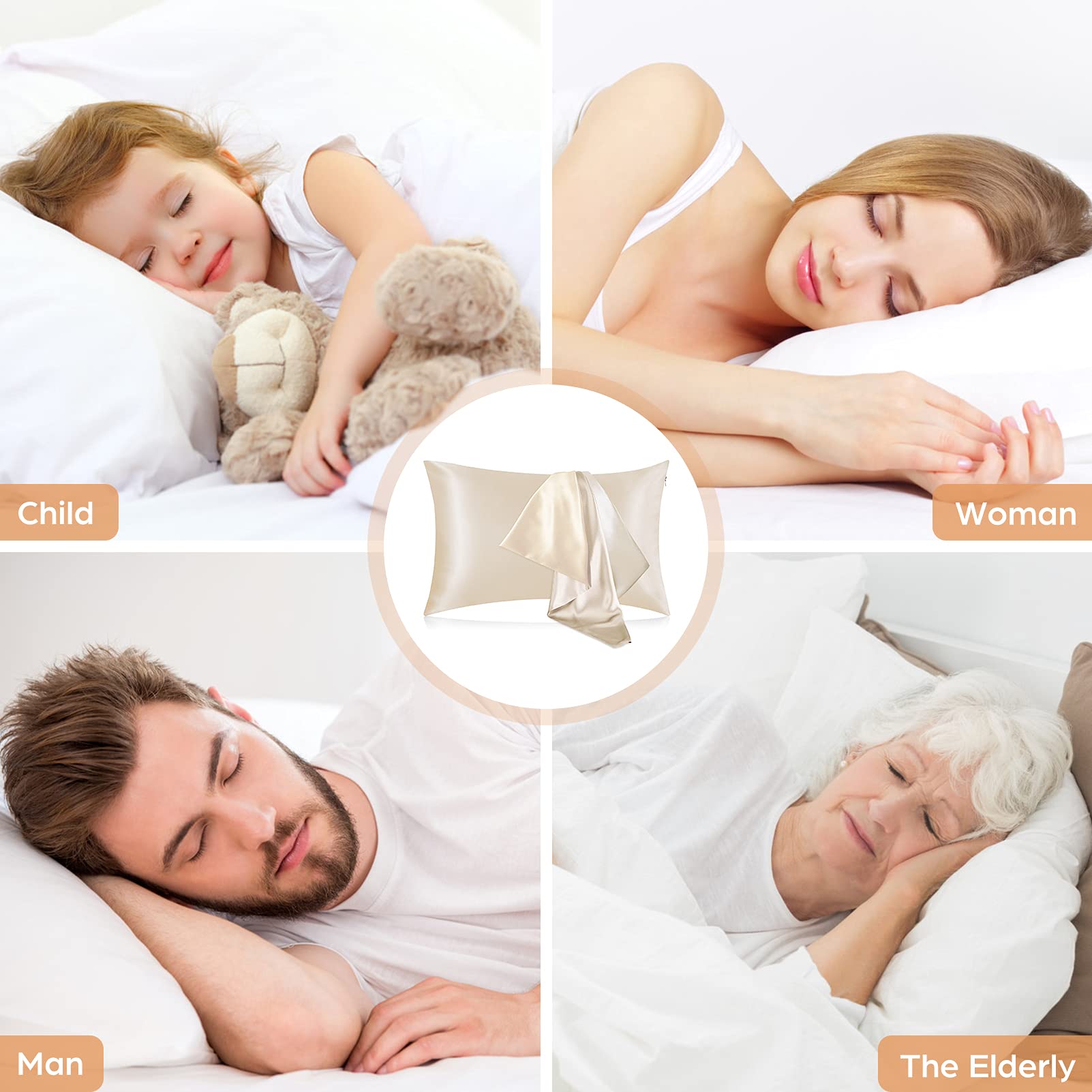 Đơn Giản Và Thoải Mái Màu Áo G - đánh giá và giá Satin Silk Pillowcase Hair Skin