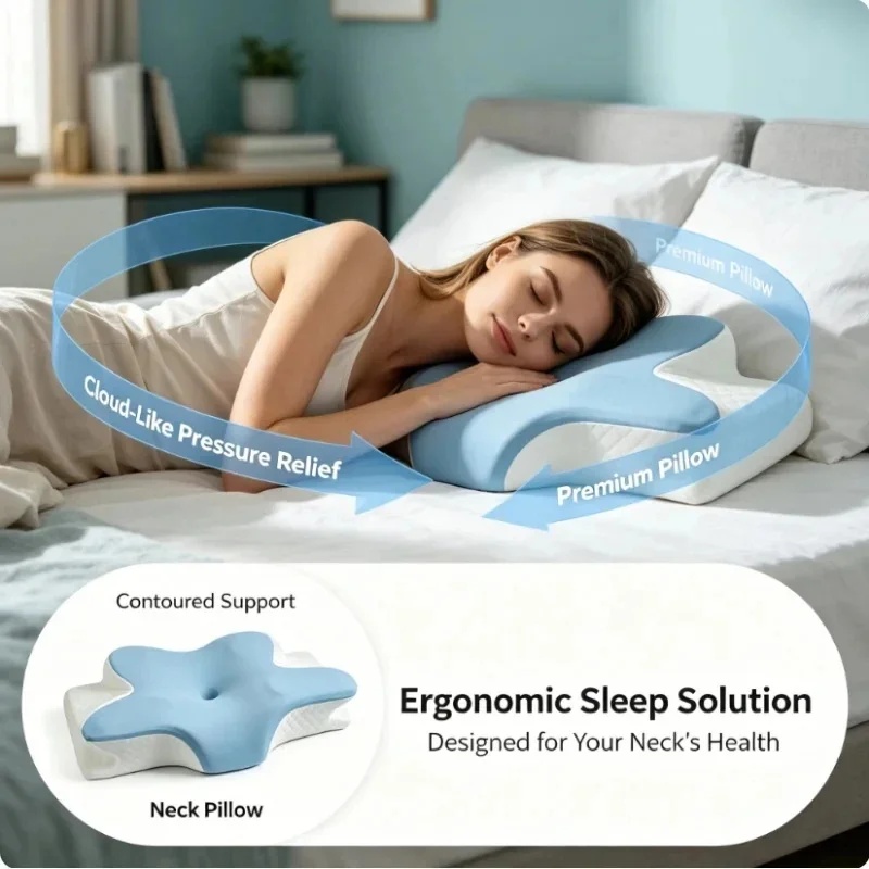Breathable Cooling Memory Foam - đánh giá và giá Memory Foam Orthopedic Pillow Neck Pain