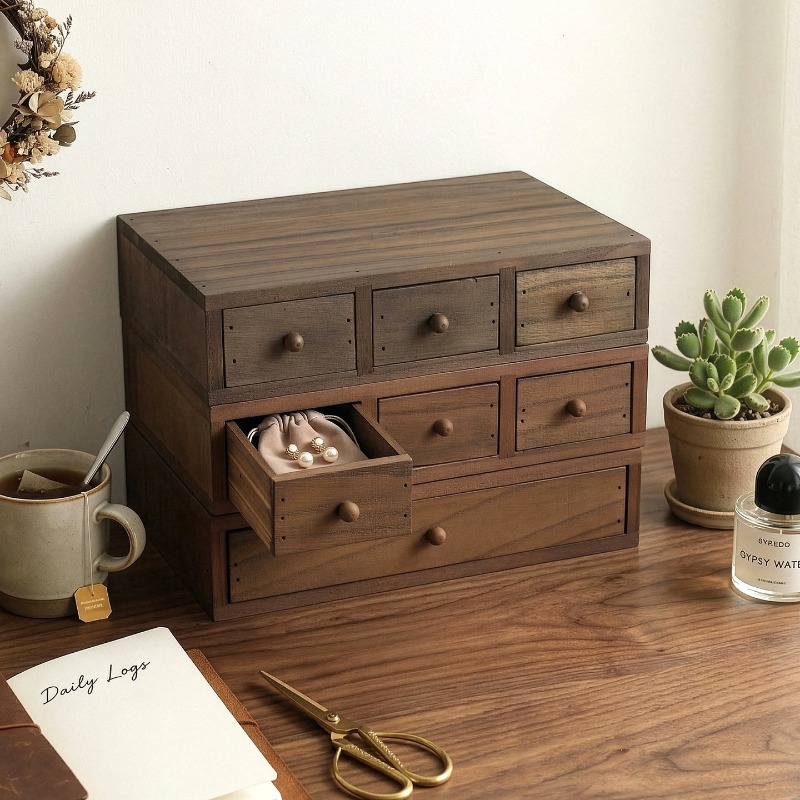 Wooden Desktop Storage Box Mon - đánh giá và giá Storage & Organization