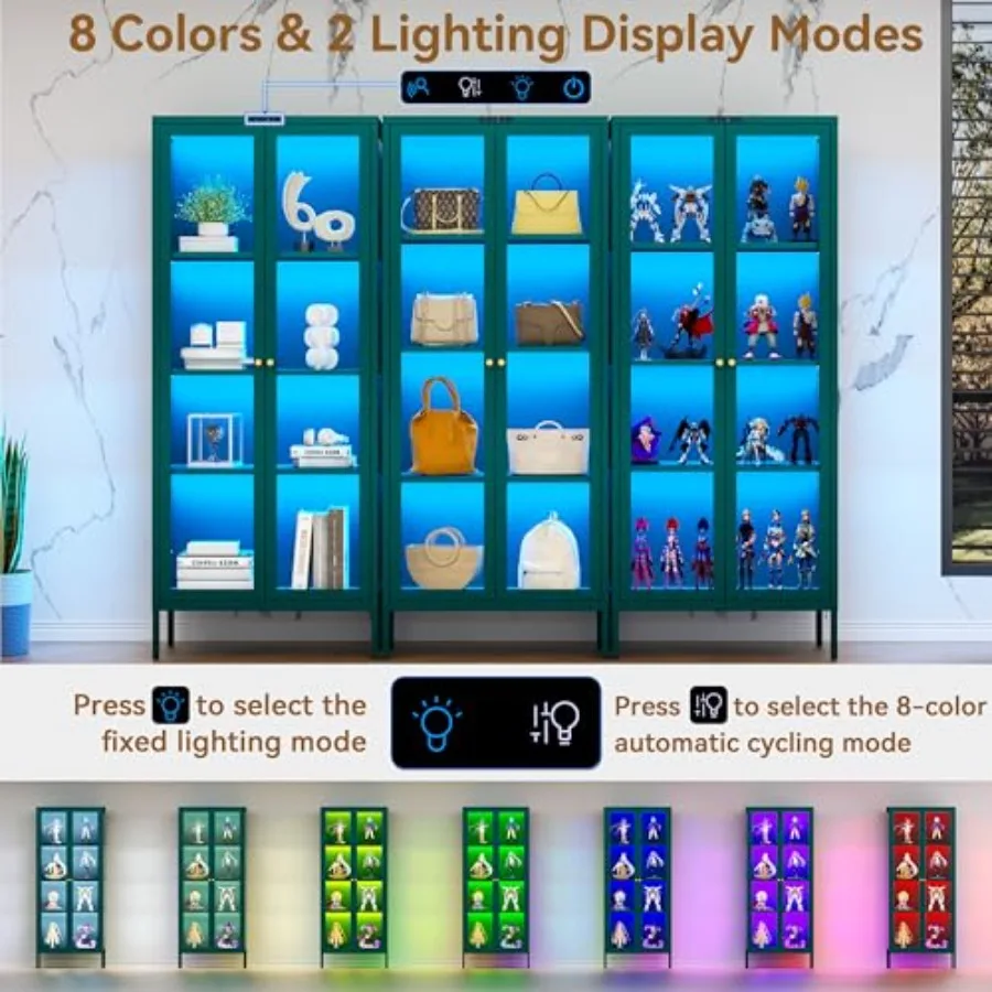 66 Glass Display Cabinet with  - đánh giá và giá Lighting